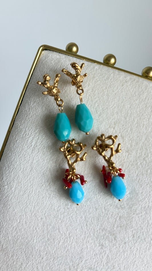 Brincos | Coral